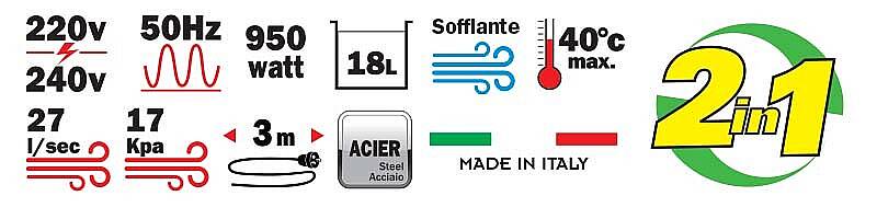 Ribimex CENEHOT Elektrikli Şömine ve Soba Çok Amaçlı Kül Süpürgesi 18 LT ITALY - 2